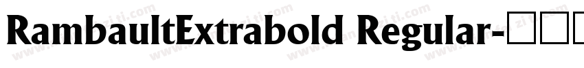 RambaultExtrabold Regular字体转换